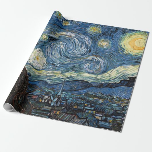 Van Gogh Sterrennacht Cadeaupapier (Uitgerold)