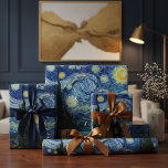 Van Gogh Sterrennacht Cadeaupapier<br><div class="desc">Verras je dierbaren door hun geschenken in een van de beroemdste schilderijen ter wereld te wikkelen. Laat elk moment tellen!</div>