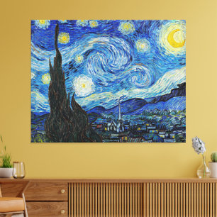 Van Gogh - Sterrennacht Canvas Afdruk