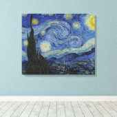 Van Gogh, Sterrennacht Canvas Afdruk (Insitu (Houten vloer))
