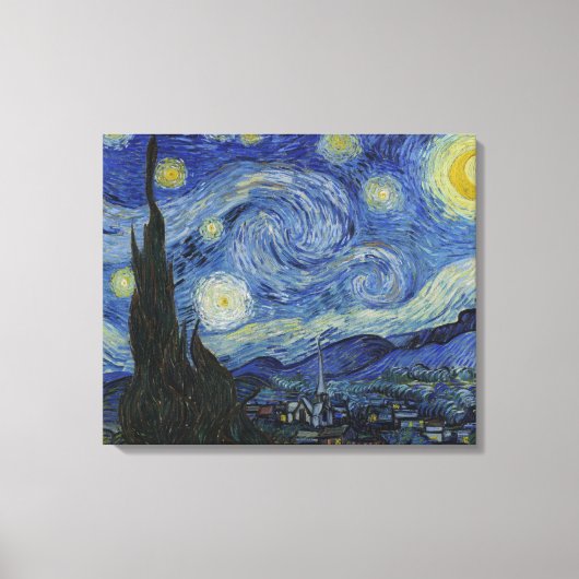 Van Gogh, Sterrennacht Canvas Afdruk (Voorkant)