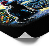 Van Gogh Sterrennacht Cat Funny Black Cat Christma Poster (Hoek)