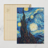 Van Gogh Sterrennacht Classic Impressionisme Kunst Briefkaart (Voorkant / Achterkant)