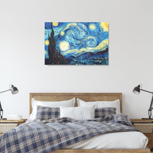 Van Gogh Sterrennacht Classic Impressionisme Kunst Canvas Afdruk (Insitu (Slaapkamer))