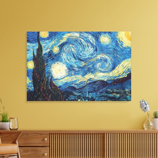 Van Gogh Sterrennacht Classic Impressionisme Kunst Canvas Afdruk (Insitu (Woonkamer))