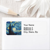 Van Gogh Sterrennacht Classic Impressionisme Kunst Etiket (Insitu)