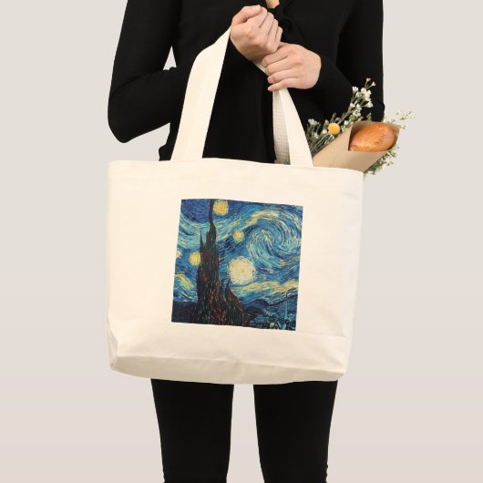 Van Gogh Sterrennacht Classic Impressionisme Kunst Grote Tote Bag (Voorkant (product))