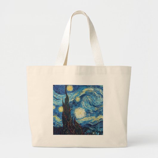 Van Gogh Sterrennacht Classic Impressionisme Kunst Grote Tote Bag (Voorkant)