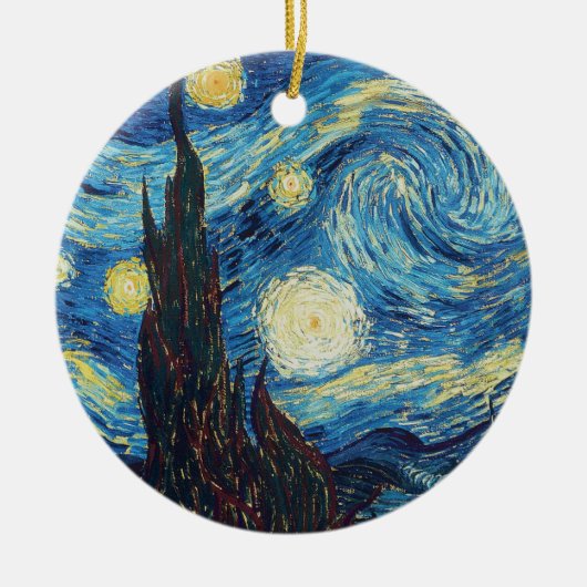 Van Gogh Sterrennacht Classic Impressionisme Kunst Keramisch Ornament (Voorkant)