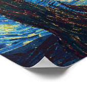 Van Gogh Sterrennacht Classic Impressionisme Kunst Poster (Hoek)