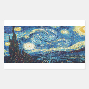 Van Gogh Sterrennacht Classic Impressionisme Kunst Rechthoekige Sticker