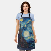 Van Gogh Sterrennacht Classic Impressionisme Kunst Schort (Gedragen)