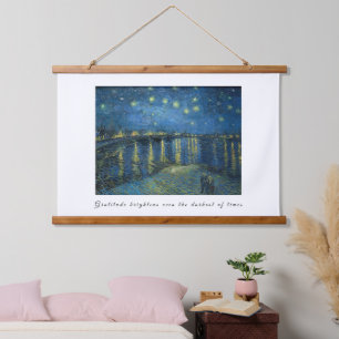 Van Gogh Sterrennacht Dankbaarheid Artistiek Inspi Hangend Wandkleed