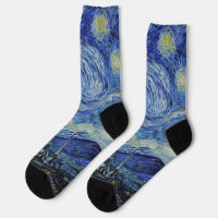 Van Gogh Sterrennacht Draaiende Lucht Blauw Kunst