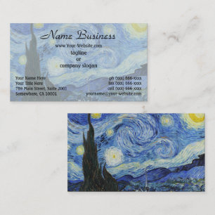 Van Gogh Sterrennacht Draaiende Lucht Blauw Kunst Visitekaartje