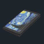 VAN GOGH STERRENNACHT DRIEVOUD PORTEMONNEE<br><div class="desc">"van gogh vincent",  sterrennacht,  "beroemd schilderij",  ,  sterren,  hemel,  "fijne kunst",  blauw</div>