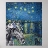 Van Gogh Sterrennacht en Black Horse Compilation Poster (Voorkant)