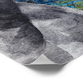 Van Gogh Sterrennacht en Black Horse Compilation Poster (Hoek)