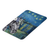 Van Gogh Sterrennacht en Black Horse Magneet (Linkerzijde)