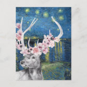 Van Gogh Sterrennacht en Bloemmetersamenstelling Briefkaart (Voorkant)
