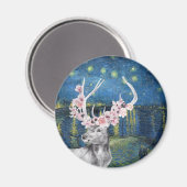 Van Gogh Sterrennacht en Bloemmetersamenstelling Magneet (Voorkant / Achterkant)