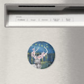 Van Gogh Sterrennacht en Bloemmetersamenstelling Magneet (Insitu (Vaatwasser))