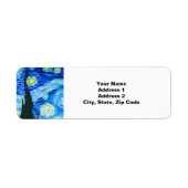 Van Gogh Sterrennacht Etiket (Voorkant)