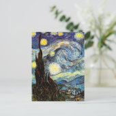Van Gogh Sterrennacht Fine Art Briefkaart (Staand voorkant)