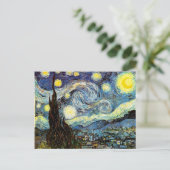 Van Gogh Sterrennacht Fine Art Briefkaart (Staand voorkant)