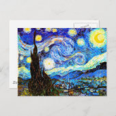 Van Gogh Sterrennacht Fine Art Briefkaart (Voorkant / Achterkant)
