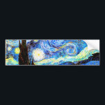Van Gogh Sterrennacht Fine Art Bumpersticker<br><div class="desc">Sterrennacht,  mooie kunst van Vincent van Gogh.</div>
