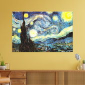Van Gogh Sterrennacht Fine Art Canvas Afdruk (Insitu (Woonkamer))