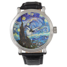 Van Gogh Sterrennacht Fine Art Horloge