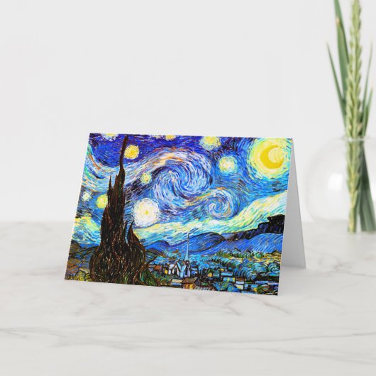 Van Gogh Sterrennacht Fine Art Kaart (Voorkant)