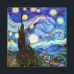 Van Gogh Sterrennacht Fine Art Magneet<br><div class="desc">Sterrennacht,  mooie kunst van Vincent van Gogh.</div>