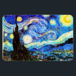 Van Gogh Sterrennacht Fine Art Magneet<br><div class="desc">Sterrennacht, het beroemdste schilderij van de Nederlandse Post-Impressionist, Vincent van Gogh. Een eenzame cypersboom, een slapend dorp, en een hemel die met sterren zweeft. Post-indrukwekkend Christelijk religieus spiritueel inspirerend kunstschilderij.</div>