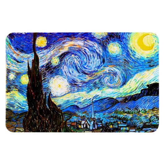 Van Gogh Sterrennacht Fine Art Magneet (Horizontaal)