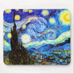 Van Gogh Sterrennacht Fine Art Muismat<br><div class="desc">Sterrennacht,  mooie kunst van Vincent van Gogh.</div>