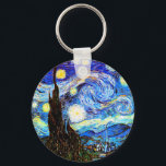 Van Gogh Sterrennacht Fine Art Sleutelhanger<br><div class="desc">Sterrennacht, mooie kunst van Vincent van Gogh.</div>