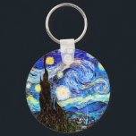 Van Gogh Sterrennacht Fine Art Sleutelhanger<br><div class="desc">Sterrennacht,  mooie kunst van Vincent van Gogh.</div>
