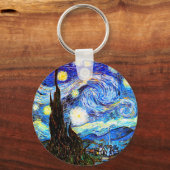 Van Gogh Sterrennacht Fine Art Sleutelhanger (Voorkant)
