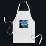 Van Gogh Sterrennacht Fine Art Standaard Schort<br><div class="desc">Sterrennacht,  mooie kunst van Vincent van Gogh.</div>
