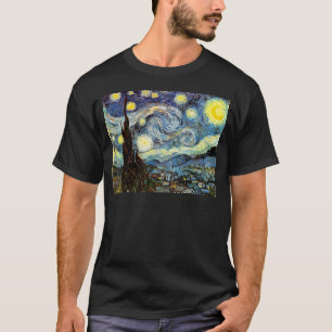 Van Gogh Sterrennacht Fine Art T-shirt