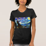 Van Gogh Sterrennacht Fine Art T-shirt<br><div class="desc">Sterrennacht, mooie kunst van Vincent van Gogh.</div>