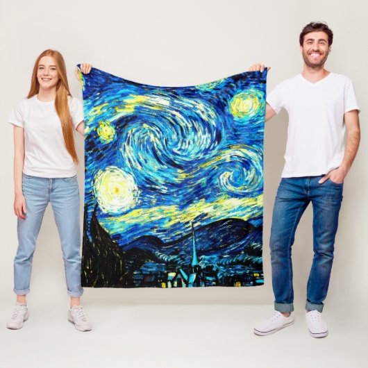 Van Gogh - Sterrennacht Fleece Deken (In situ)