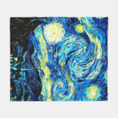 Van Gogh - Sterrennacht Fleece Deken (Voorkant (Horizontaal))