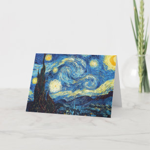 Van Gogh Sterrennacht Folded Wenskaart Kaart
