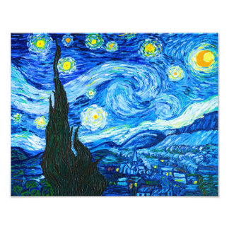 Van Gogh Sterrennacht Foto Afdruk
