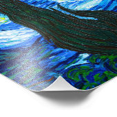 Van Gogh Sterrennacht Foto Afdruk (Hoek)