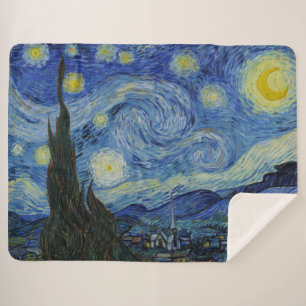 Van Gogh Sterrennacht Gezellig Home Decor Vakantie Sherpa Deken